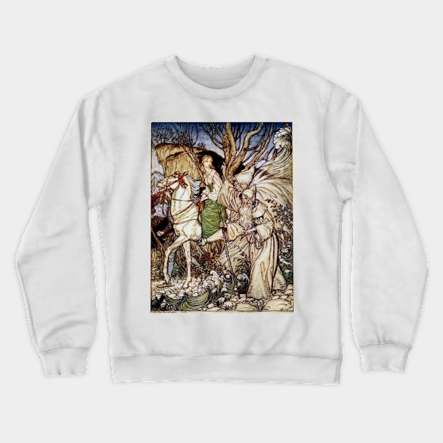 Undine and Kuleborn - Arthur Rackham Crewneck Sweatshirt by forgottenbeauty